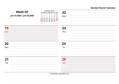 week 4: jan-19-2025 - jan-25-2025